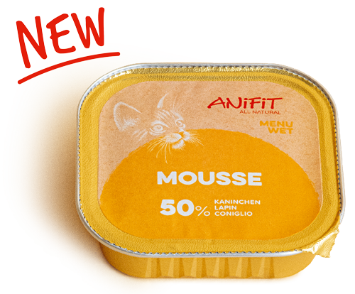 Mousse für Katzen mit Kaninchenfleich